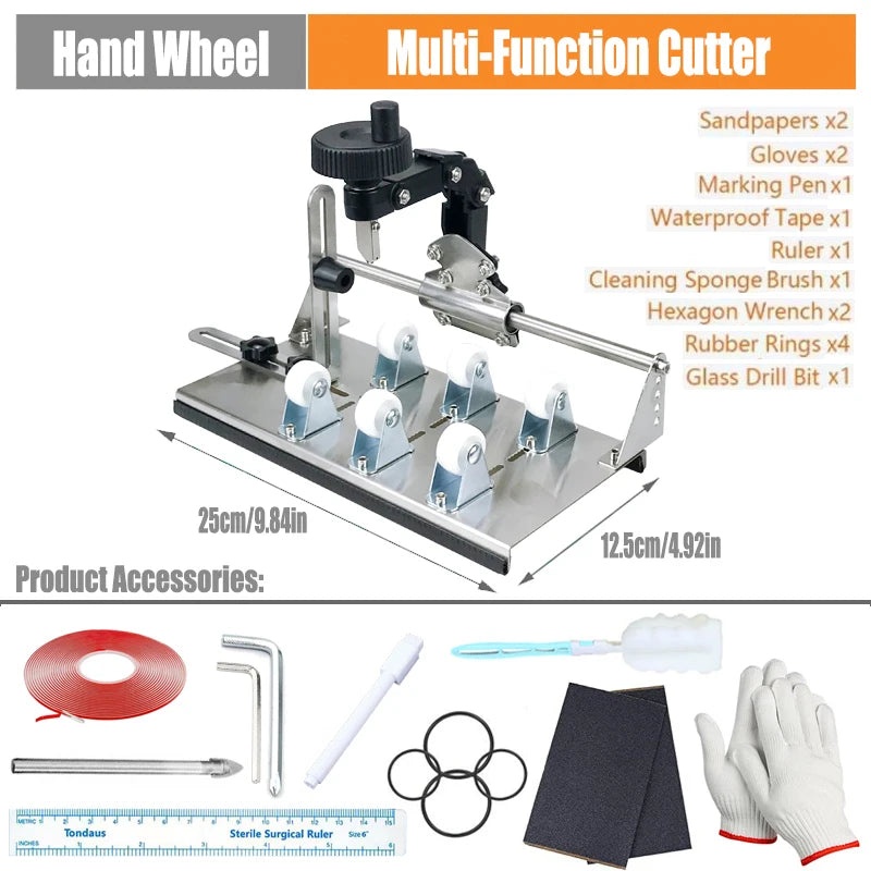 Glass Bottle Cutter Kit, DIY Round & Square Bottle Cutting Tool