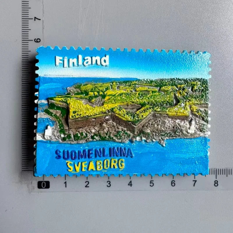 Finland Tourist Souvenir Fridge Magnets Helsinki Bengtskar Turku Cathedral Suomi Lapland Aurora Moose Finnish Reindeer HomeDecor