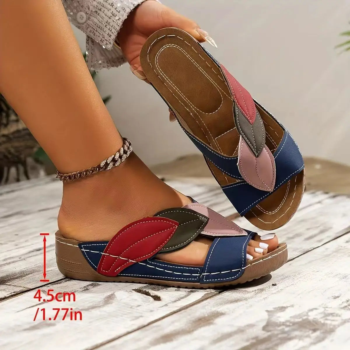 Soft-Sole Leather Sandals – Lightweight Non-Slip Flat Slides