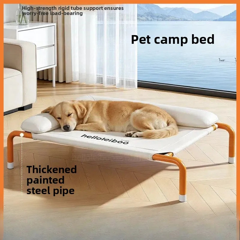 Dog marching bed can be disassembled, washed, off the ground, moisture-proof, summer pet sofa, dog bed