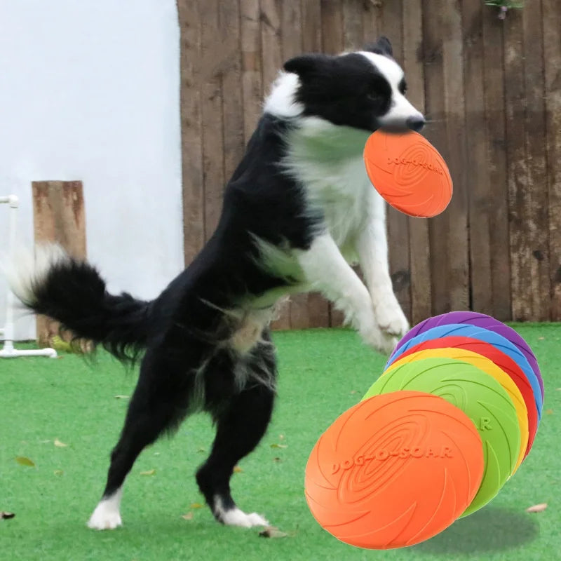 Soft Silicone Flying Disc Dog Toy for Fetch and Training