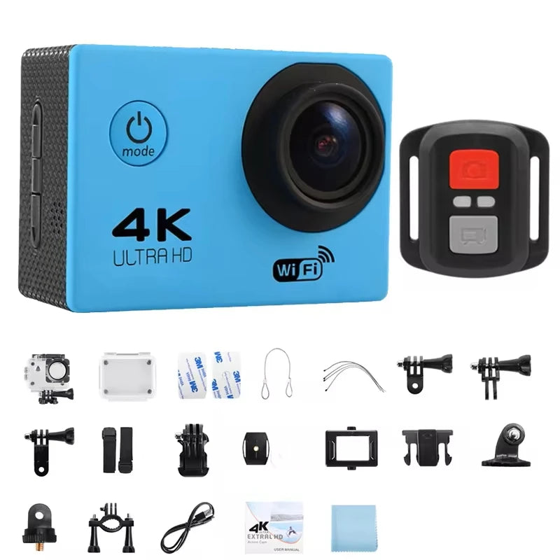 4K Waterproof Action Camera with WiFi - 170° Wide Angle