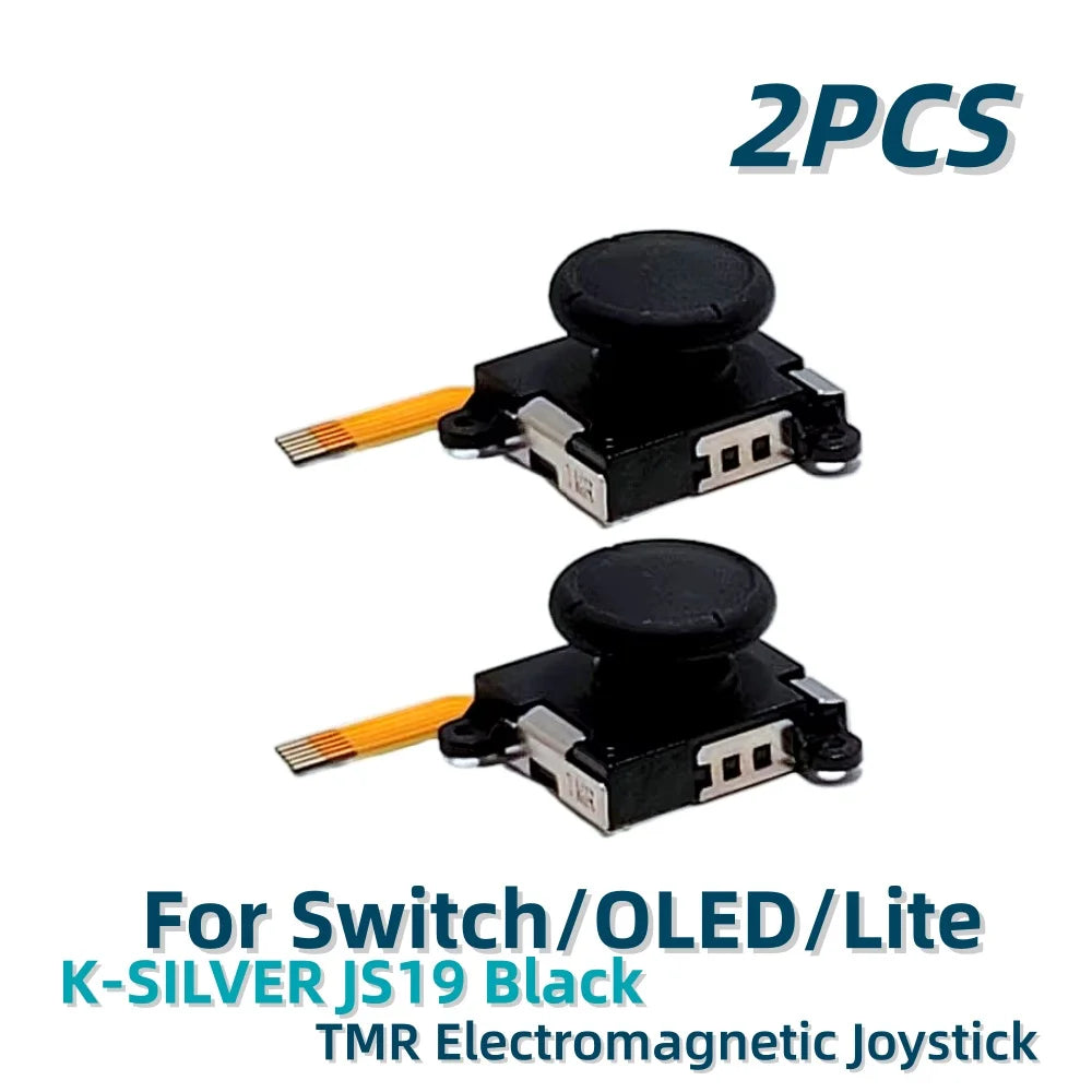 2/10pcs K-SILVER JS19 for Switch Joy-con TMR Joystick Replacement Magnetic Sensor 3D Analog Stick for Switch OLED