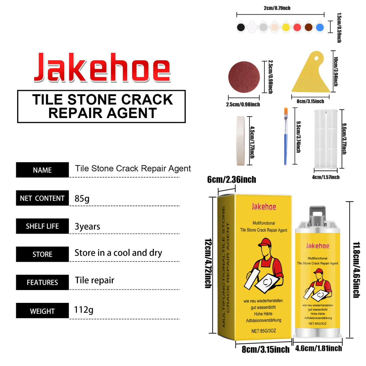 Tile & Stone Crack Repair Agent, Waterproof Ceramic Filler