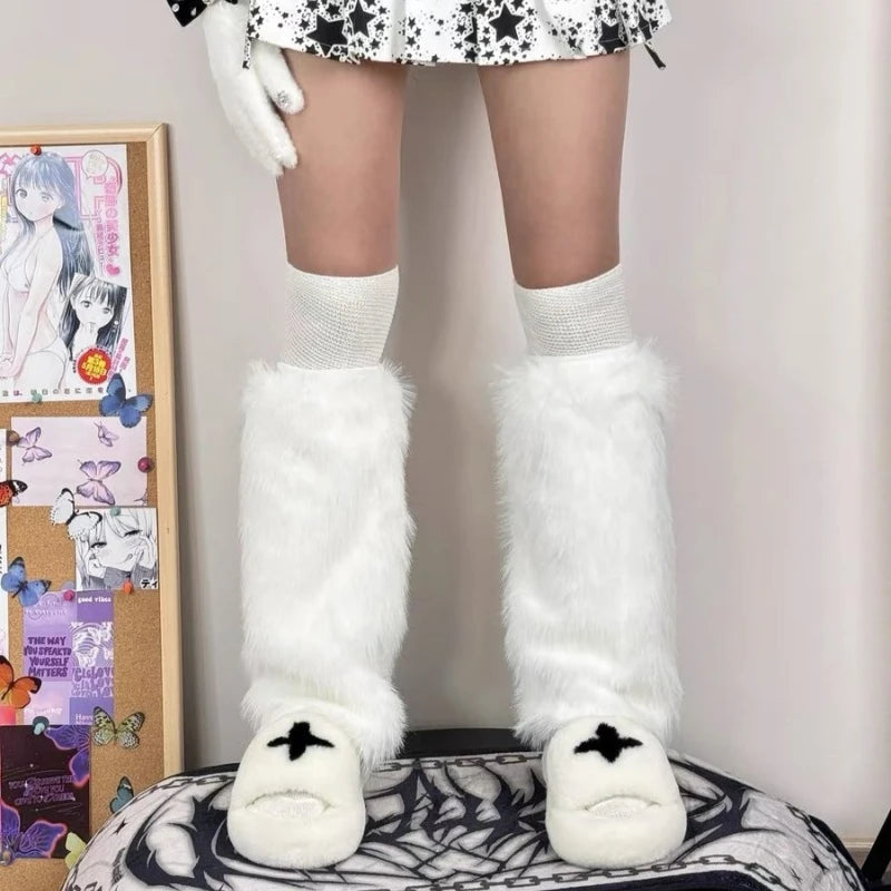 Women's Faux Fur Leg Warmers, Knee Length