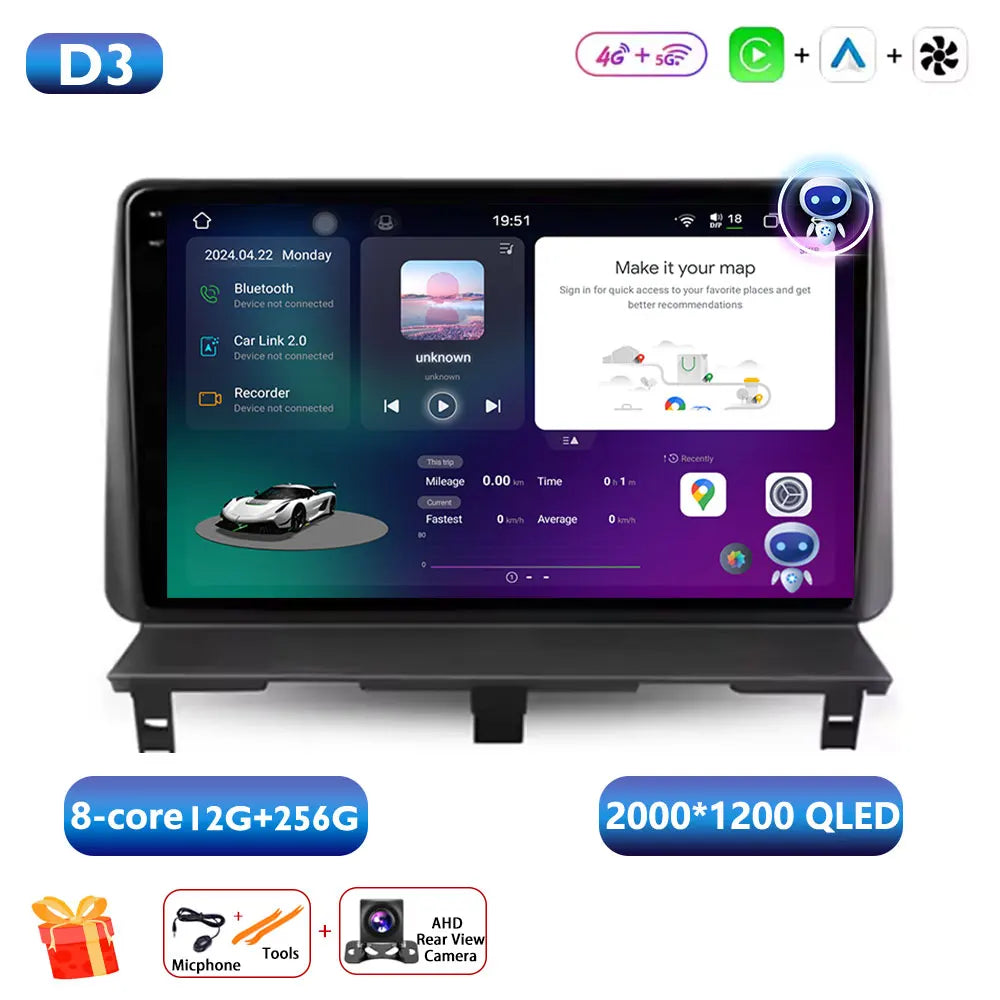 Car Stereo with Apple CarPlay & Android Auto, Compatible with Peugeot Partner 1 (2002-2008)