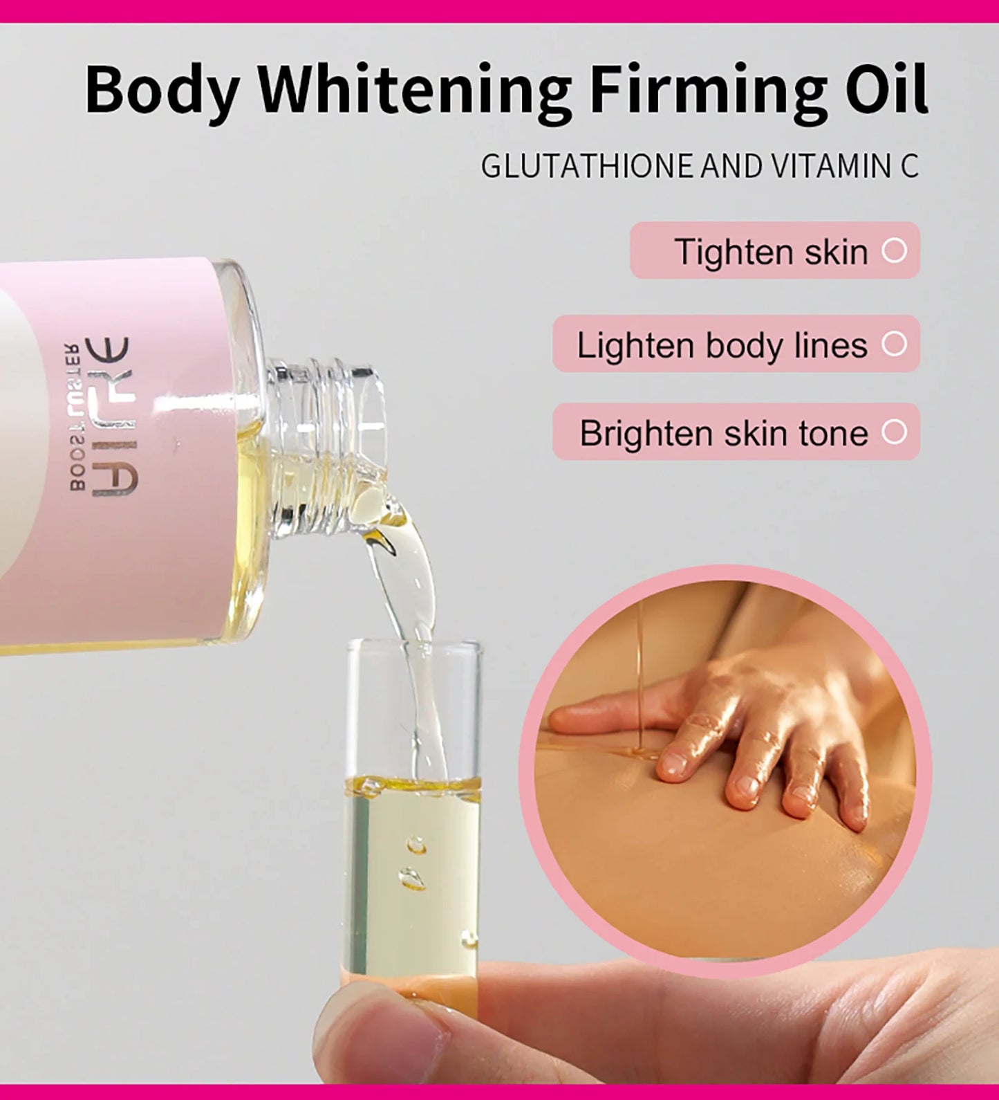 AILKE Glutathione & Vitamin C Brightening Skincare Kit – Whitening Body Lotion, Cream, Serum, Soap & Spa Oil Set