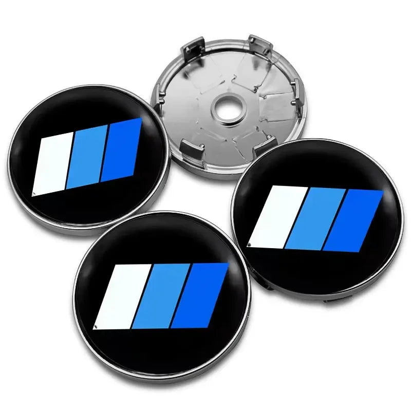 4PCS 56+60MM Universal 3 colors Emblem Wheel Center Hub Caps Sticker Rim Cover Auto Accessories
