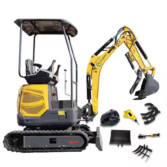 Mini Excavator 1.5 Ton 1.8 Ton Customized Free Shipping Multi-function Mini Bagger Digger Small Crawler Farm Excavators Garden