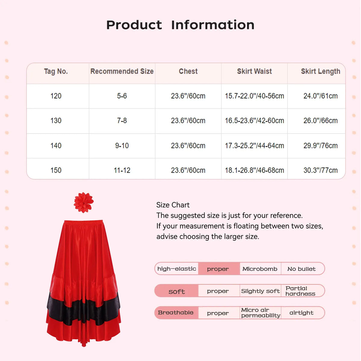 Girls satin flamenco dress