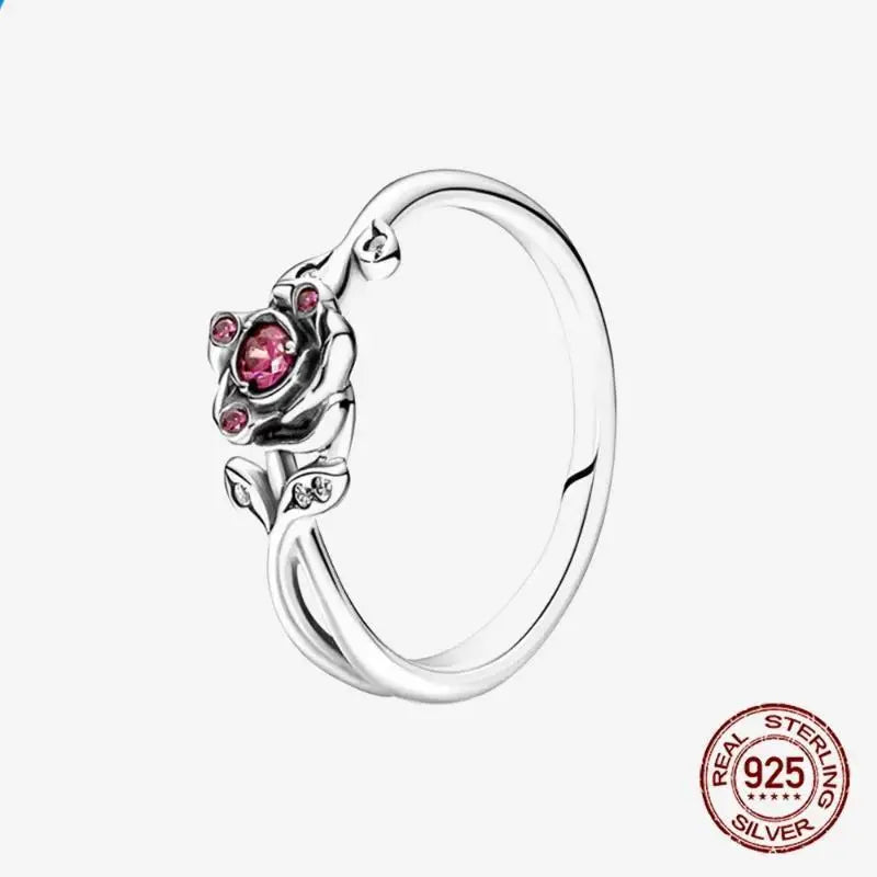 925 Sterling Silver Open Ring Style CZ Paved Heart Butterfly Flower Colorful Gemstone Ring For Women Daily Wear Jewelry Gift