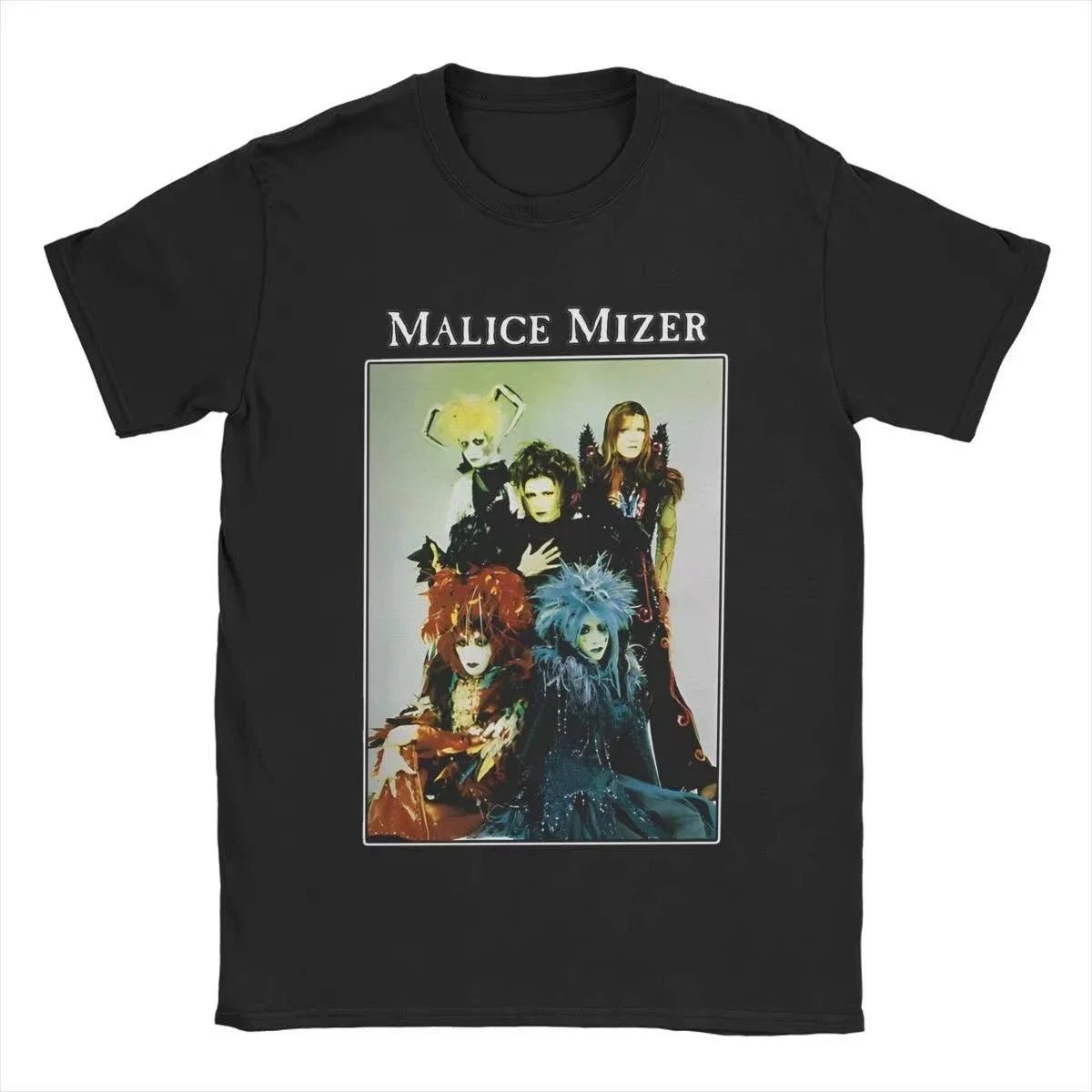 Malice Mizer Band Singer T Shirts Vintage T-Shirts Round Neck Rock Musician Tees Short Sleeve merchandise