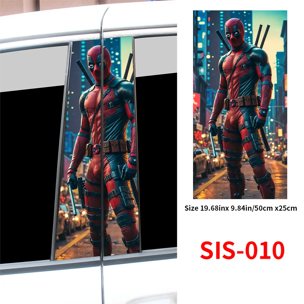 Anime Hero Car Stickers Auto B-pillar Car Center Column Decoration Cover Scratches Waterproof Sunscreen Vinyl Decals Accessories