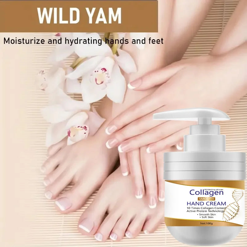 Collagen Hand and Foot Cream, Suitable for Hands and Feet, Skin Care, Hand and Foot Care, Restores Your Soft and Supple Hands and Feet, Refreshing for Summer