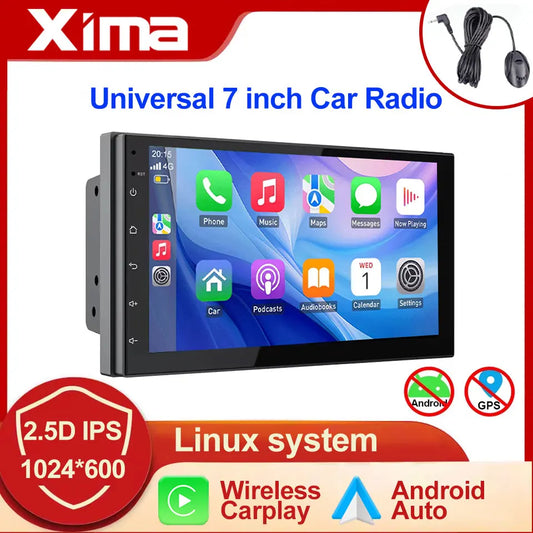 7" Car Stereo with Apple CarPlay & Android Auto