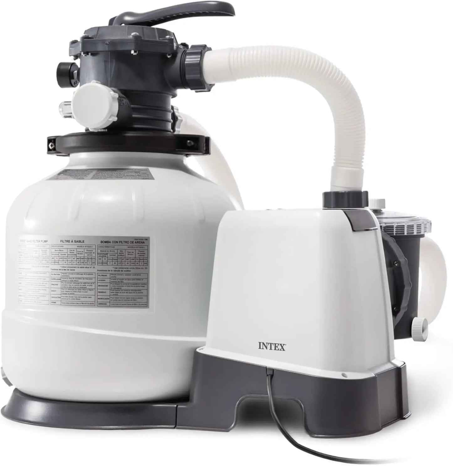 INTEX Krystal Clear Sand Filter Pump for Above Ground Pools Swimming Pool Pump with Automatic Timer Hydro Aeration Tech