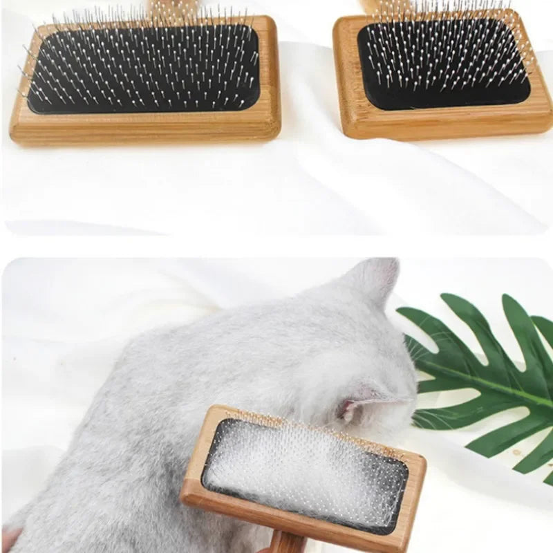 Wooden Dog Grooming Comb - Pet Brush for Knots & Loose Hair - photo 5