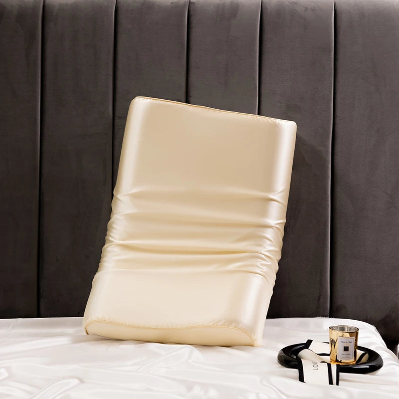 Satin Silk Pillowcase for Memory Foam and Latex Pillow Solid Cushion Cover Hair Skin Protect Decorative Case 30x50cm/40x60cm