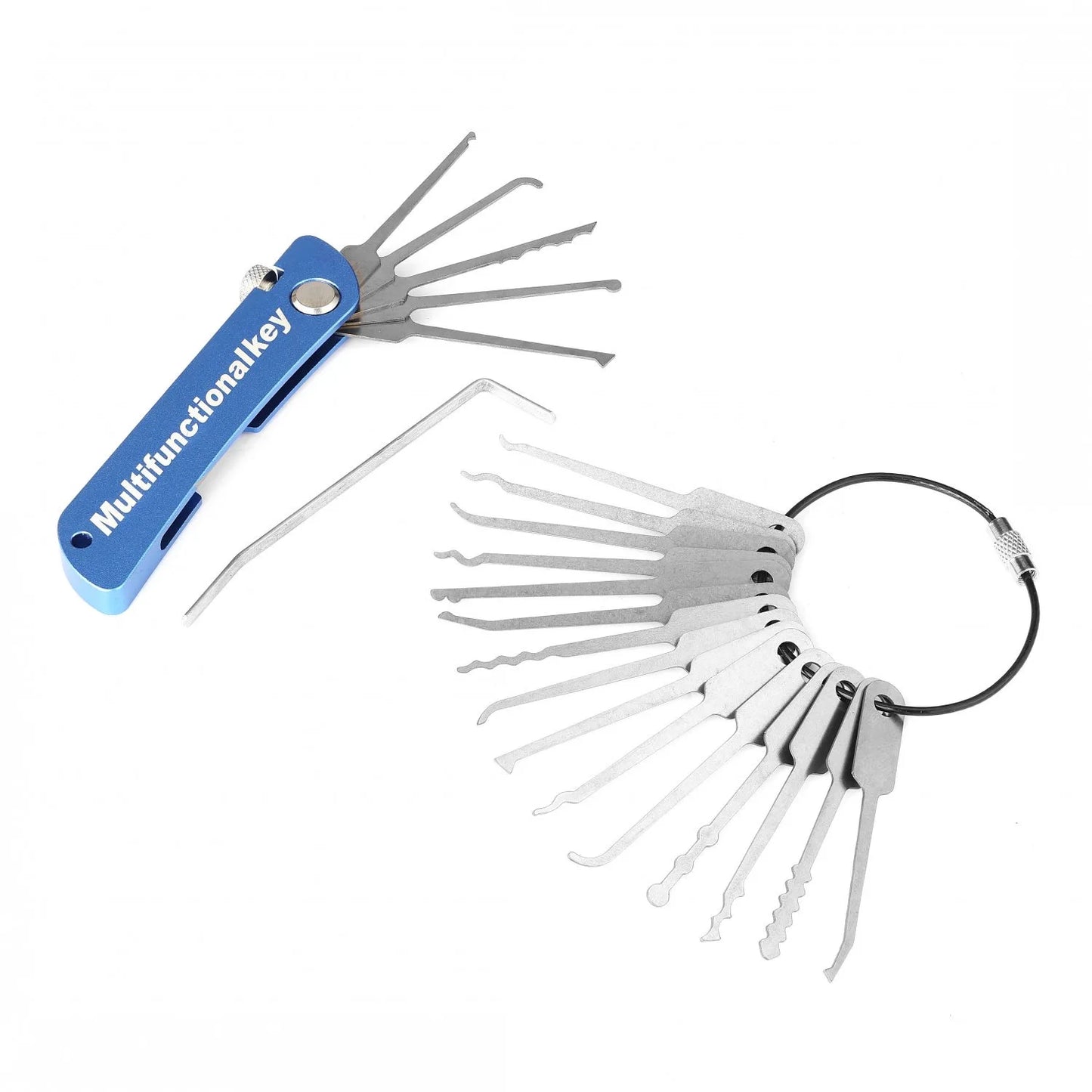 21pcs Compact Lock Picking Set Rust-resistant Versatile Door Open Keys Key Replacement Convenient Mini Hooks Remover Kit