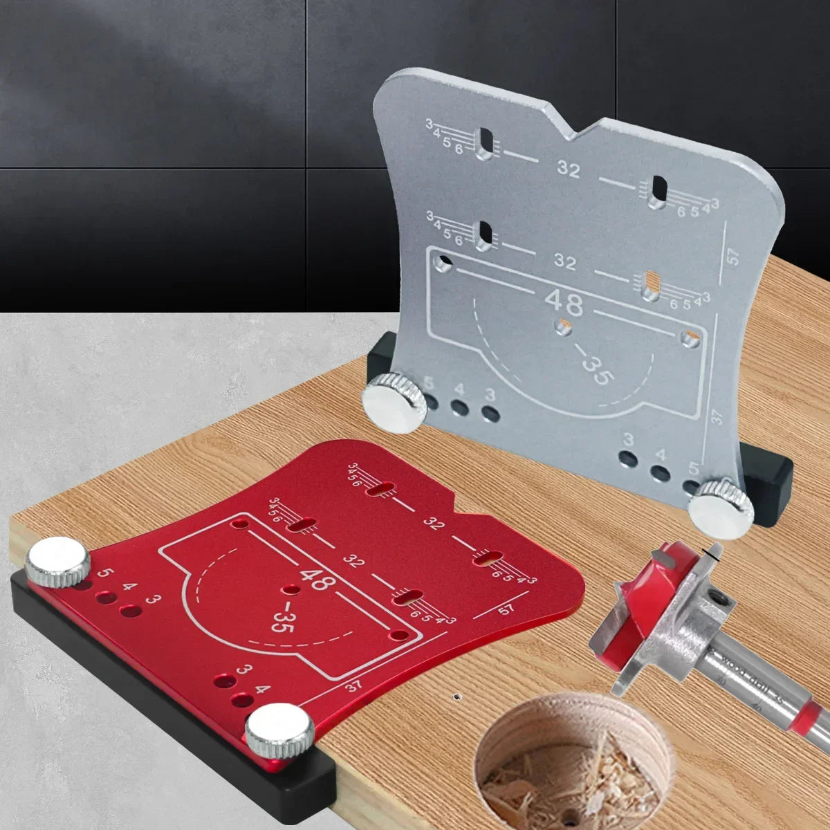 35mm Hinge Aluminum Alloy Hole Opener Hinge Hole Positioning Plate Door Woodworking Board Hinge Special  Positioning Template