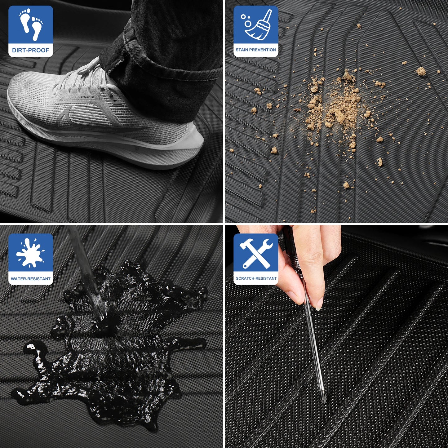 for Leapmotor T03 EV 2026 2026 2026 Car Floor Mats Trunk Pad TPE 3D Foot Mat Odorless Tray Anto Accessories Black