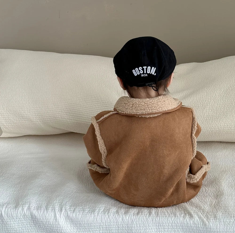 Baby Sherpa Romper - Double-Sided Thick Winter Jumpsuit - photo 6