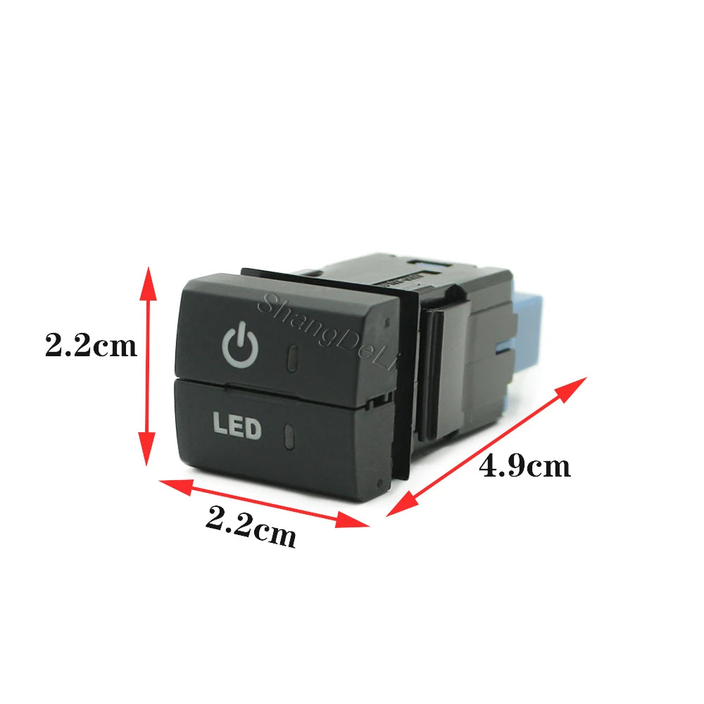 1pc Car Dual Switch Power LED Fog Lamp diff lock Headlight Switch Button for Toyota Tundra Tacoma 4Runner Prado Landcruiser RAV4