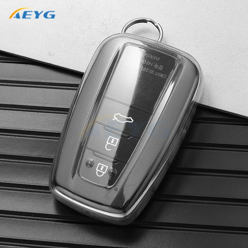 TPU Car Key Case Cover Shell Fob For Toyota CHR Camry Corolla RAV4 Highlander C-HR Prius Land Cruiser Prado Keychain Accessories