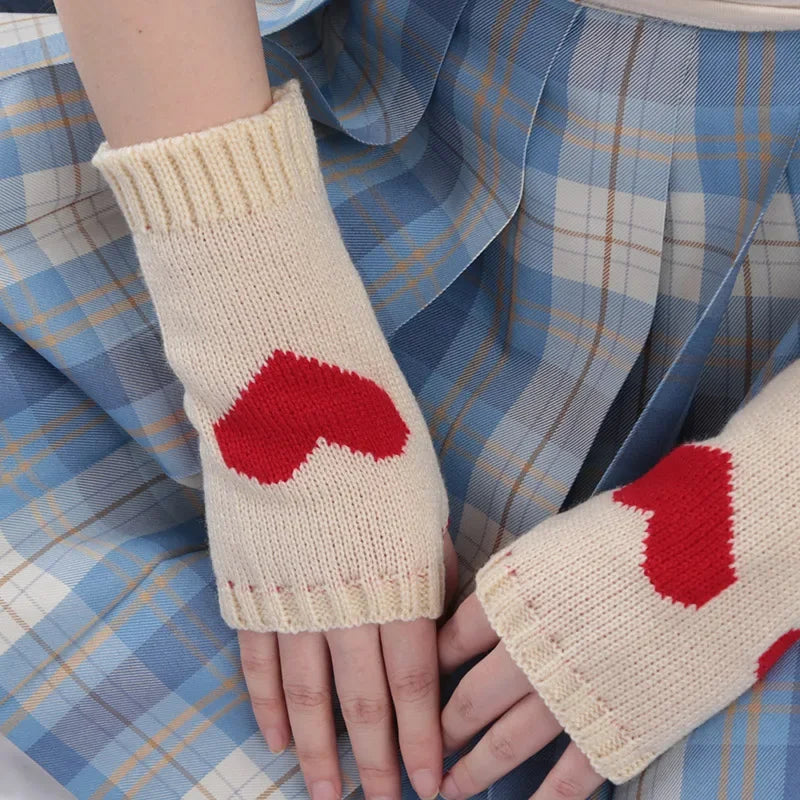 Women's Knit Half Finger Gloves - Y2K Style Fingerless Mittens - photo 9
