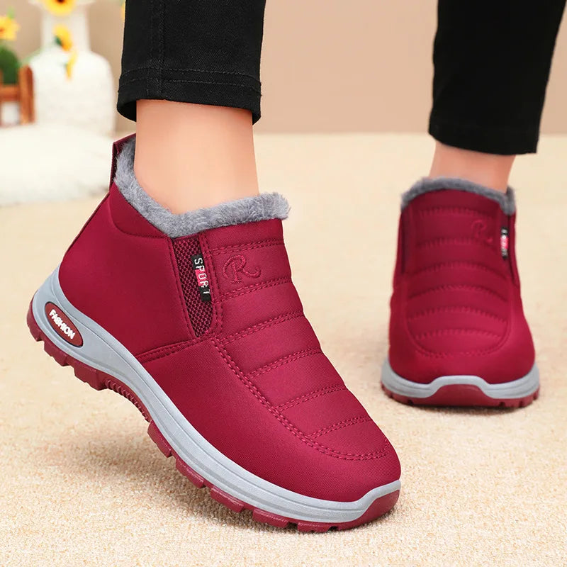 Women's Plush Platform Snow Boots - Warm Lined Ankle Boots - photo 2