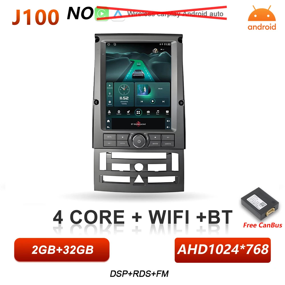 Car Stereo with Apple CarPlay & Android Auto, Compatible with Peugeot 407 (2004-2011)