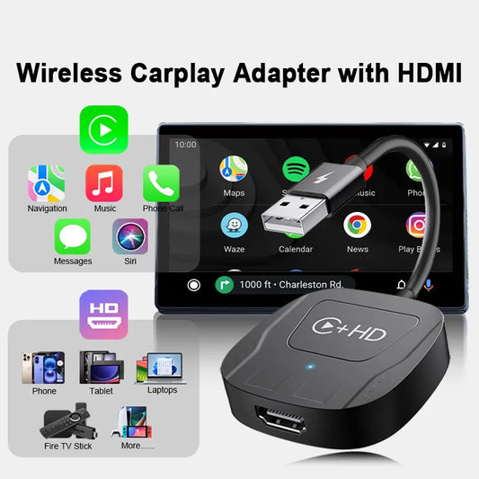 Wireless Video CarPlay Adapter — Streaming App Support for OEM Wired-CarPlay Cars