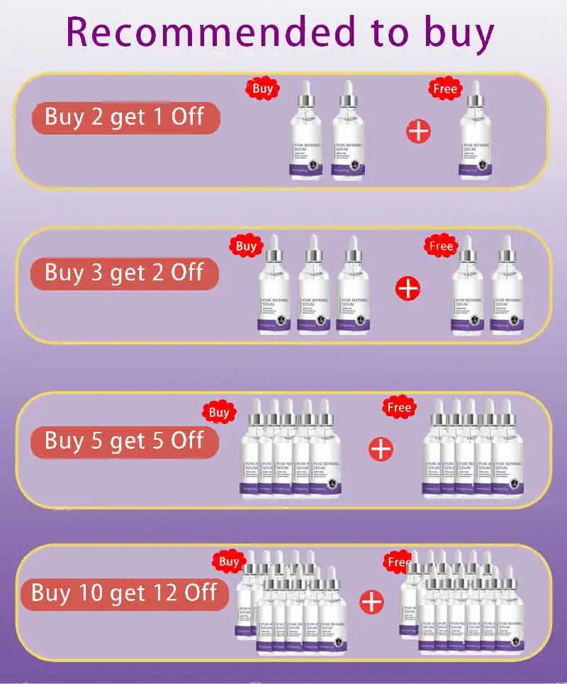 Pore Shrinking Serum Face Removing Large Pores Tightening Facial Pore Minimizing Essence Skin Care Beauty Firm Skin