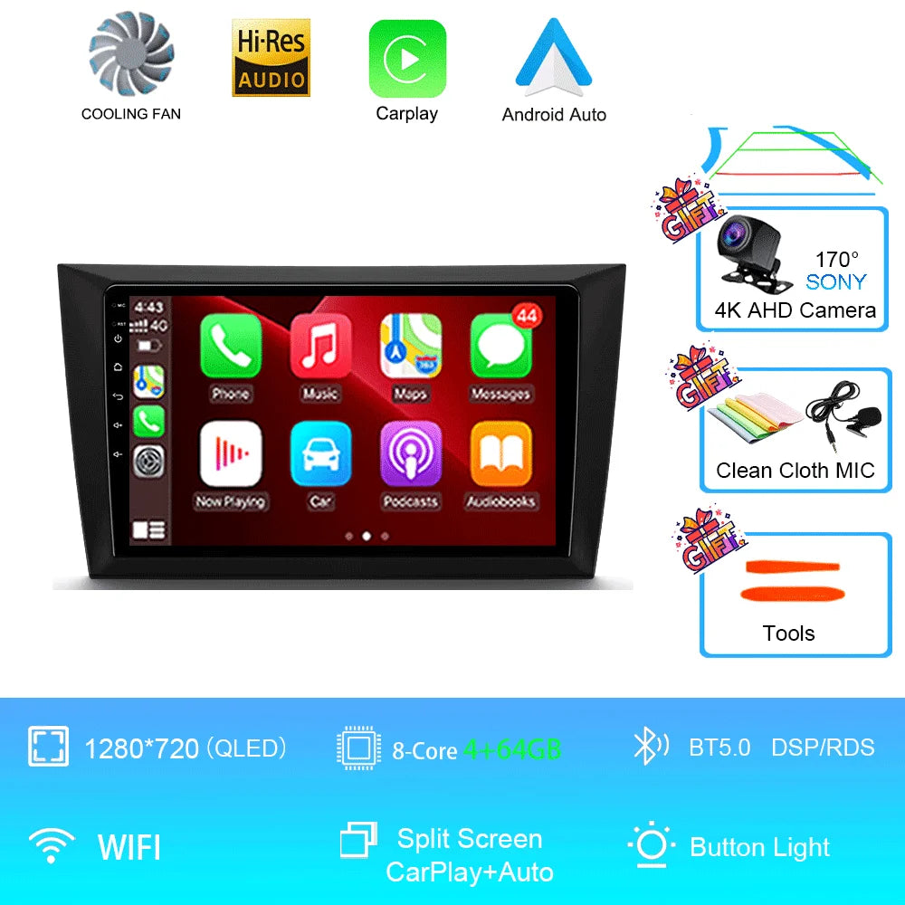 Car Stereo with Apple CarPlay & Android Auto, Compatible with VW Golf 6 MK6 & GTI