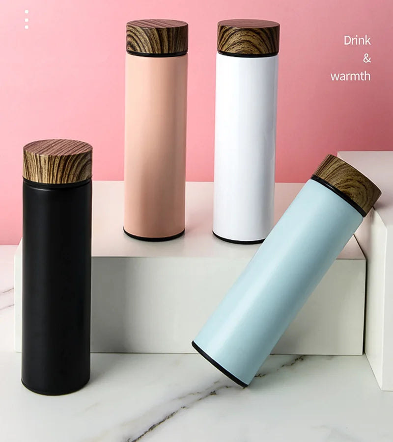 Logo Customize Thermos Mug Coffee Cup With Lid Thermocup Seal Stainless Steel Vacuum Flasks Thermo Mug For Car Water Bottles