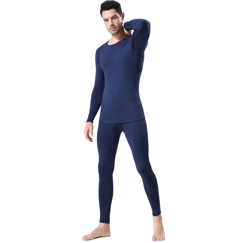 Men's Fleece Thermal Leggings - Warm Base Layer Long Underwear Pants - photo 3