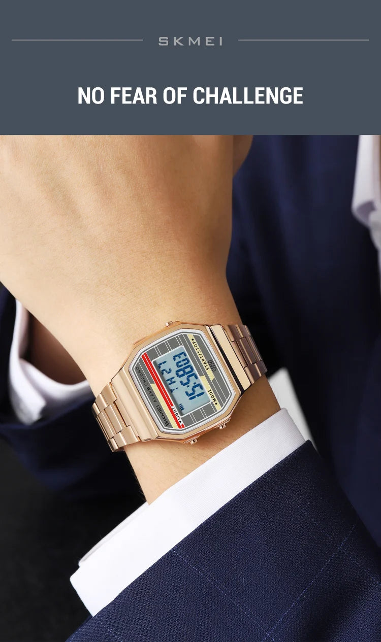 SKMEI 2514 Fashion Men's Electronic Watch Luminous Multifunction Clock Waterproof Calendar Alarm Clock Student Digital Watches