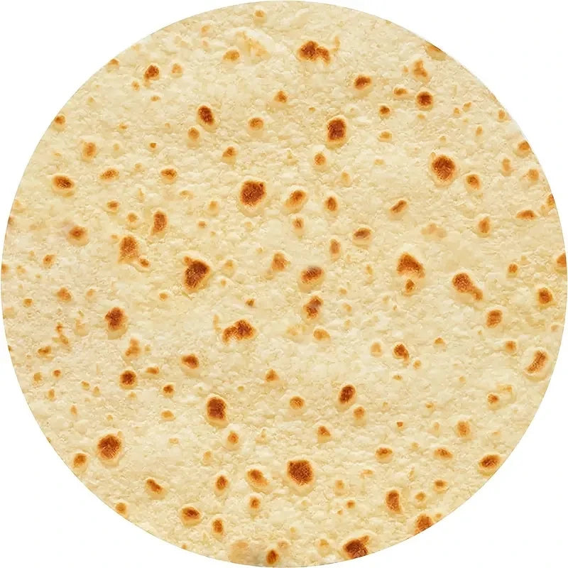 Tortilla Print Round Flannel Blanket