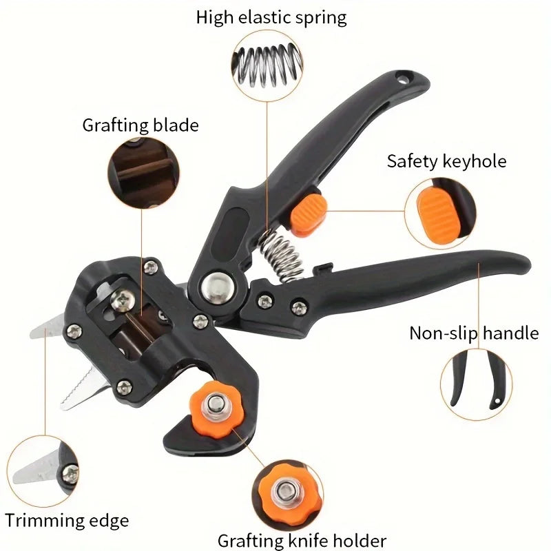 Garden Grafting Tools, Garden Pruning Tools, Grafting Knife, For Plant Branch Vine Fruit Tree Cutting, Pruner Tool Kits