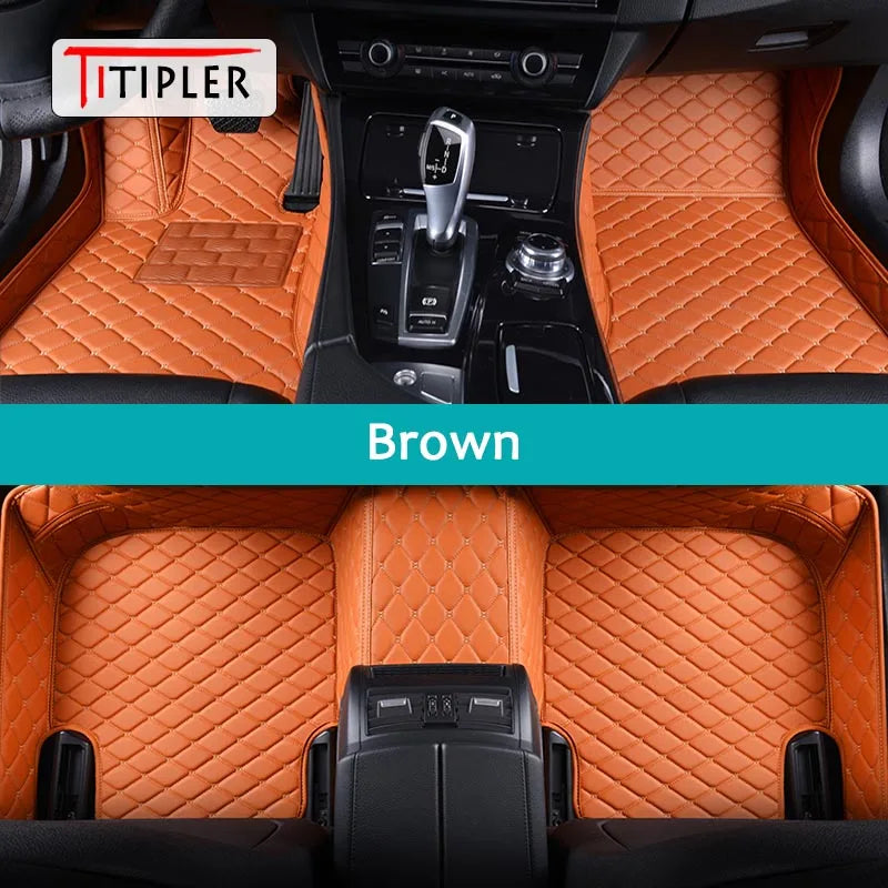 Custom-Fit Leather Car Floor Mats for Ford F-150 2009–2023 (Full Set)