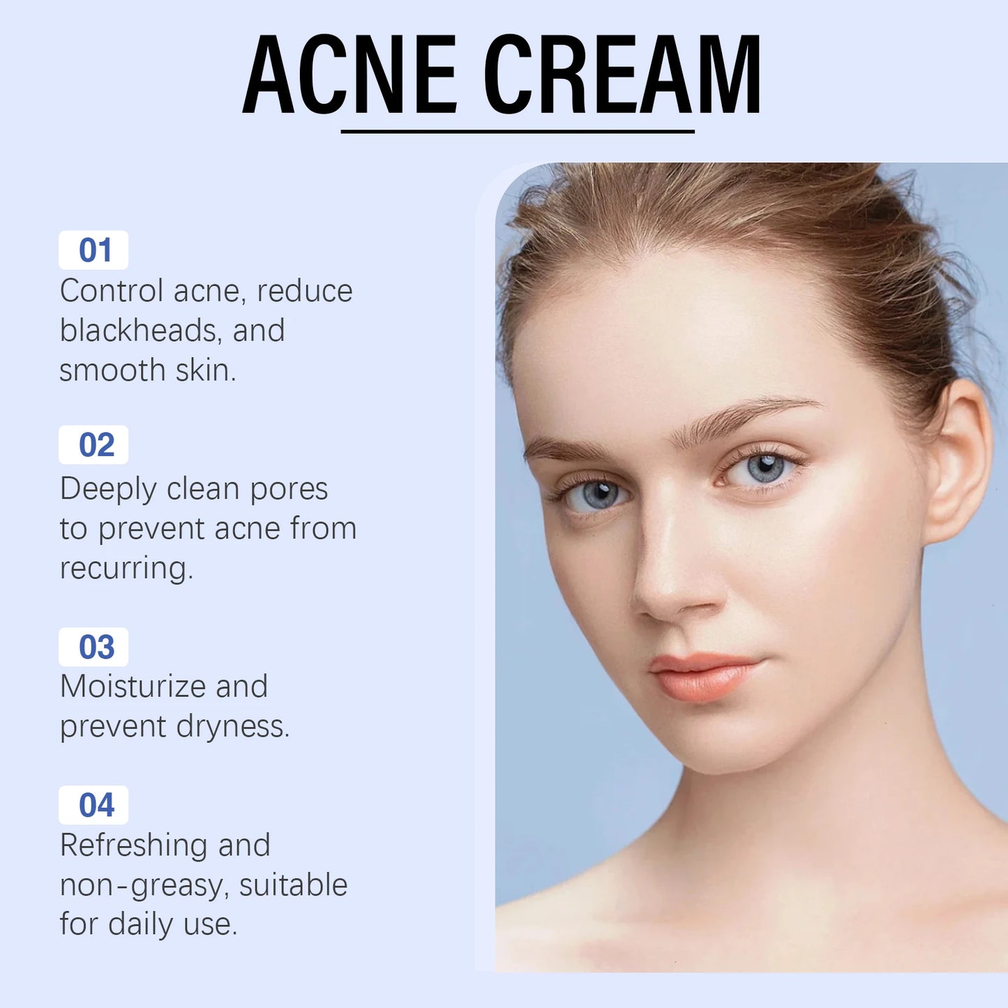 South Moon Anti Acne Cream Oil Control Repair Pimple Spot Remove Acne Mark Cleaning Refreshing Moisturize Skin Pore Shrink Cream