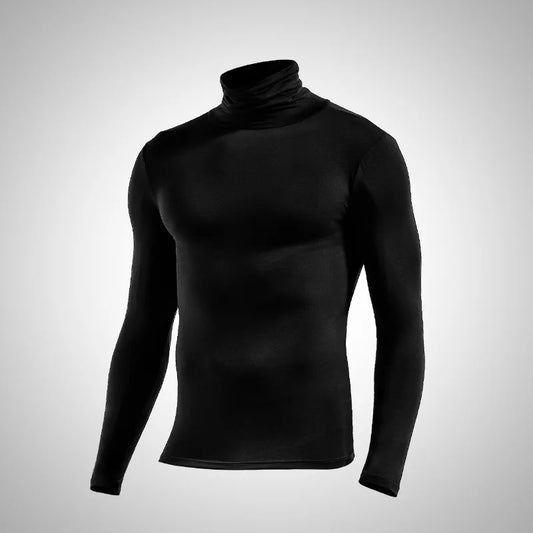 Men's Turtleneck Thermal Base Layer Top - Slim Long Sleeve Undershirt