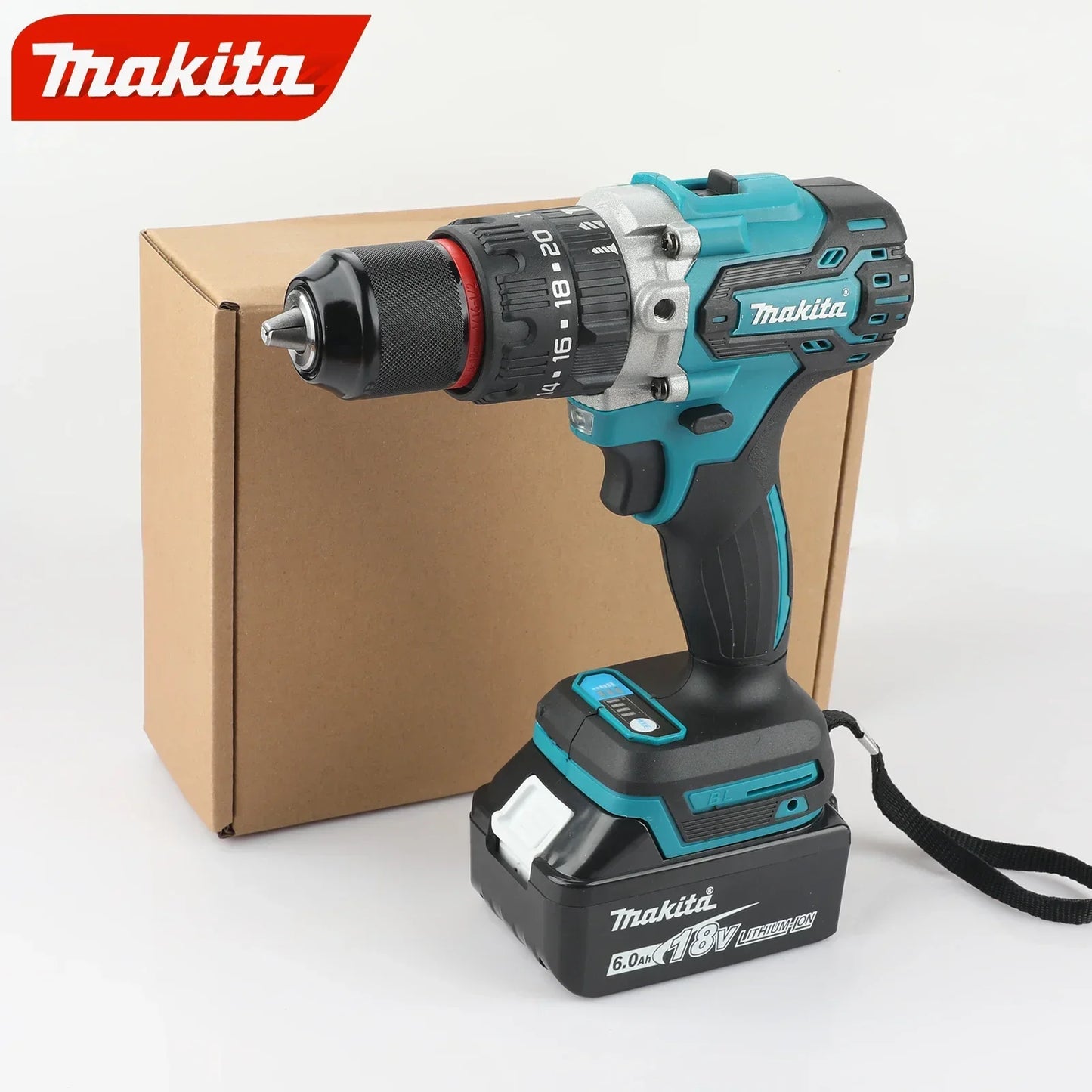 Makita DDF487 18V Brushless Cordless Drill Driver – Lithium Battery Compatible, UK/US/AU/EU Plug