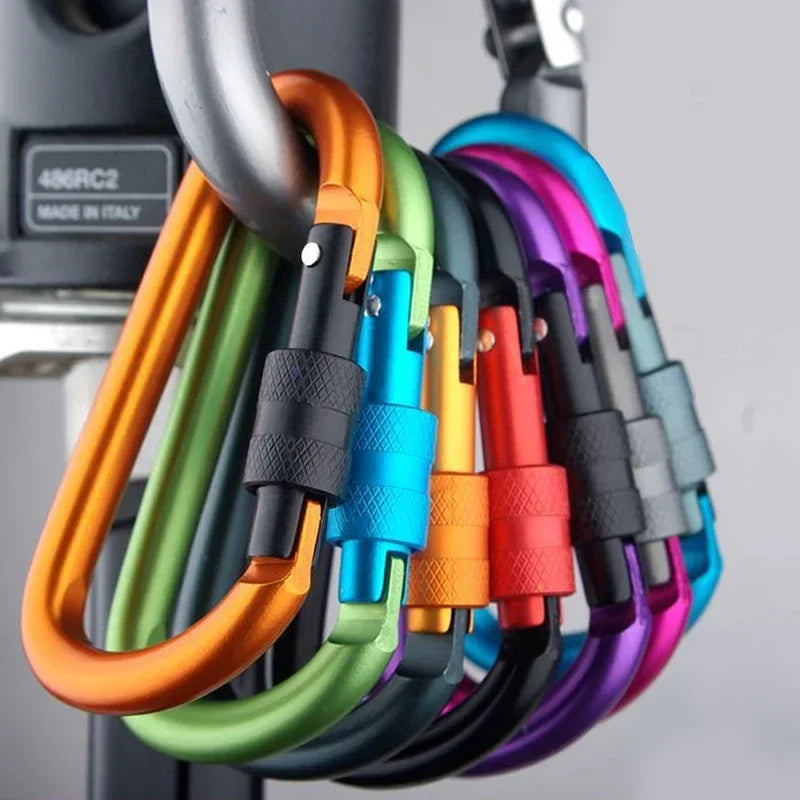 Screwed-door set (for hiking) - Hooks for carrying outdoor camping equipment, with 7.5 mm diameter aluminum rods