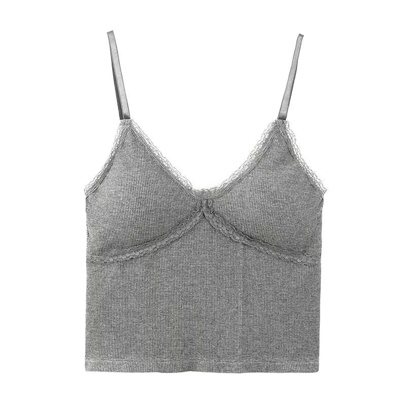 Women's Sleeveless Crop Cami — Slim-Fit Layering Tank Top