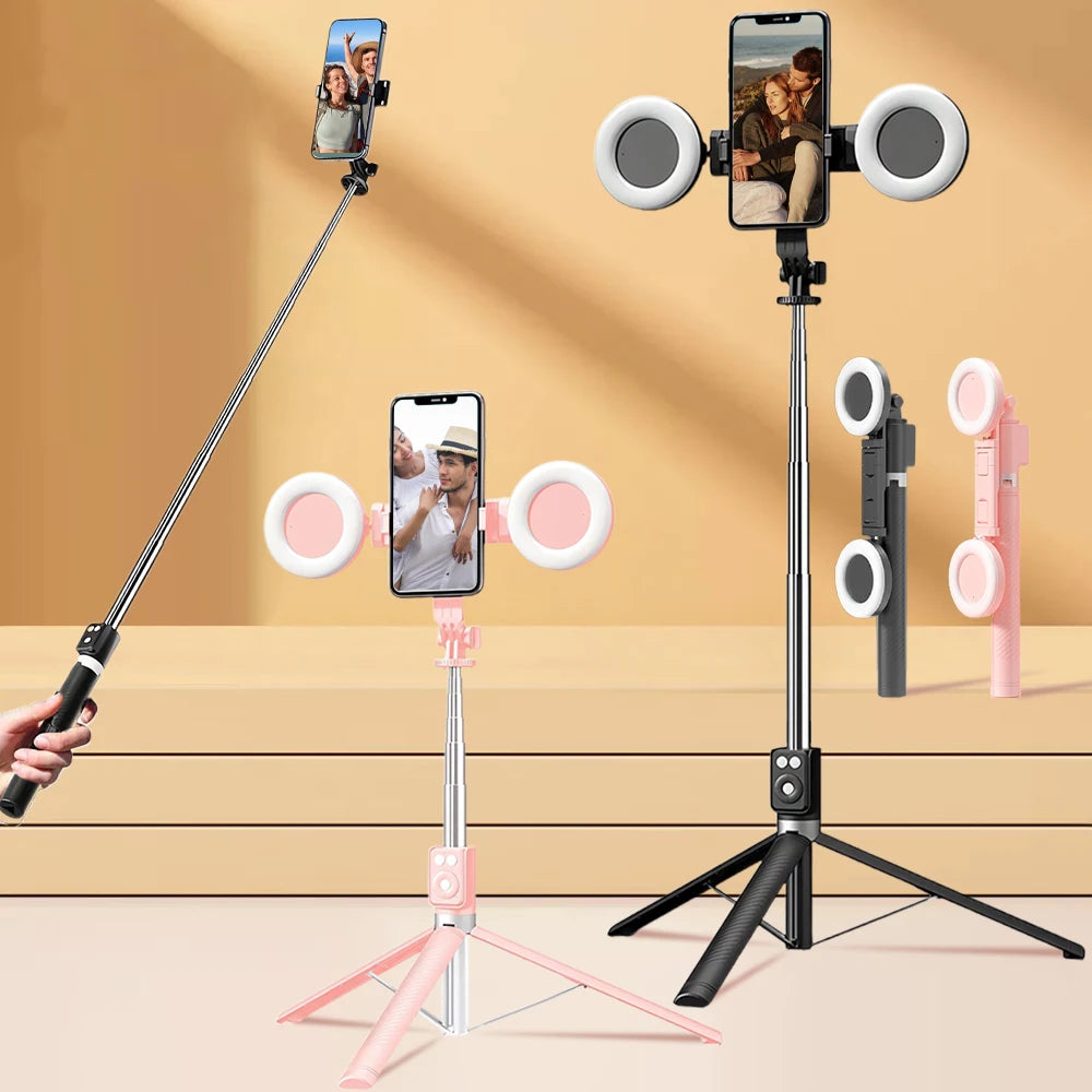 Multi-functional Selfie Stick Magnetic Mobile Phone Holder Live Broadcast Portable Anti-shake Handheld