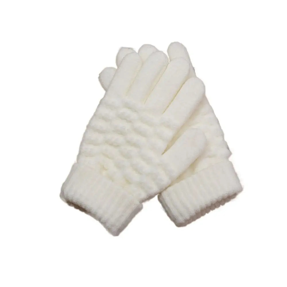 Kids Thick Knitted Winter Gloves - Full Finger Warm Mittens - photo 8