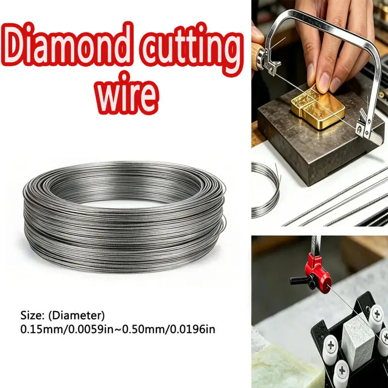Diamond wire saw blades for jade, glass and ceramic cutting