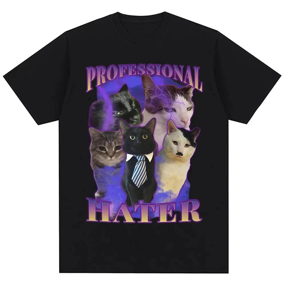 Fuuny Kittler Hilarious Cat Meme Printing T Shirts Women Cute Fashion Short Sleeve RoundNeck T-shirts Streetwear Clothing