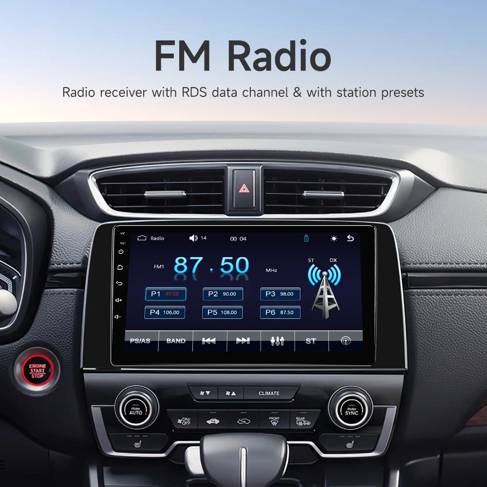 JIUYIN Universal 9"/10" Car Stereo — Wireless CarPlay, Android Auto, Linux MP5 Player